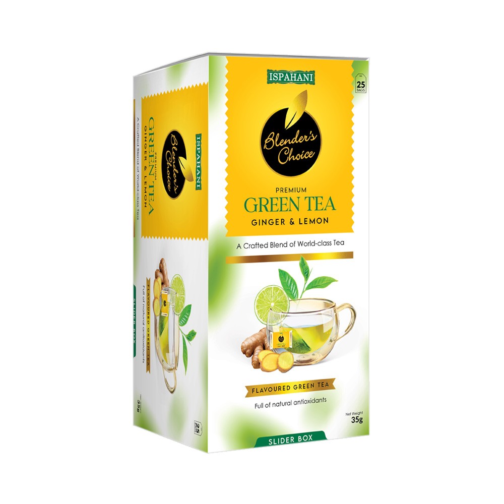 Ispahani Blender's Choice Premium Green Tea (Ginger & Lemon) – 35g