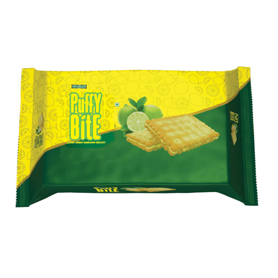 Ispahani Puffy Bite Lemon Cream Sandwich Biscuits – 150g