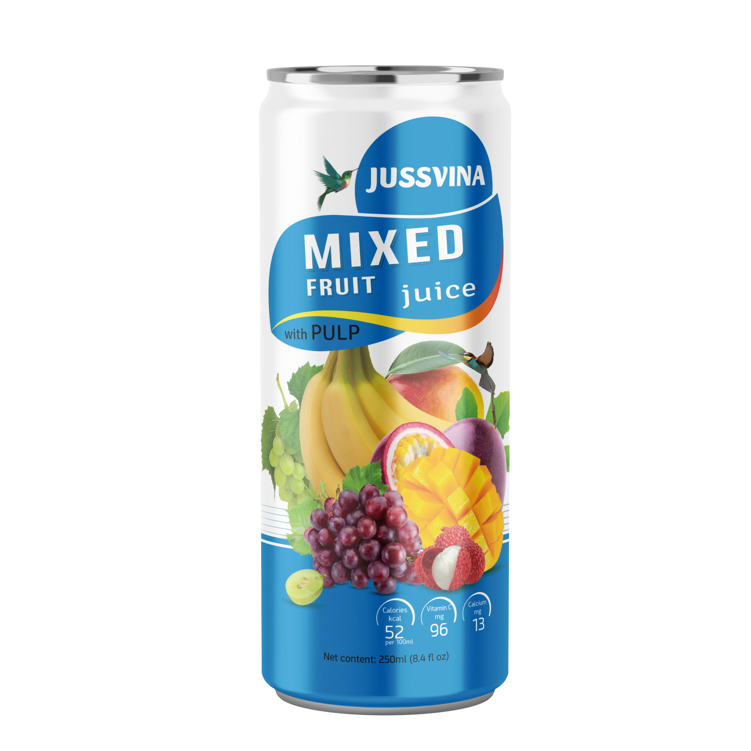Jussvina Mixed Fruit Juice with Pulp-250ml
