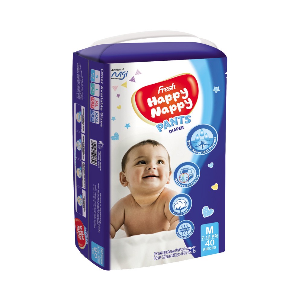 Fresh Happy Nappy Pant Diaper – Medium (7–12 kg)